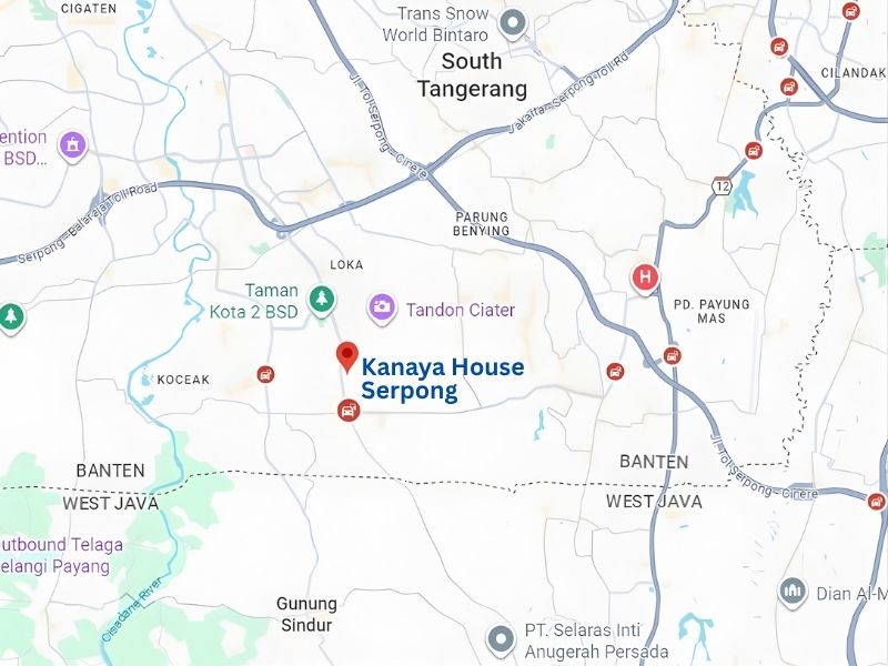 Lokasi Kanaya House Serpong - Google Maps